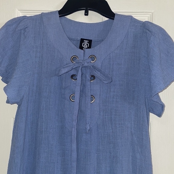 AGNES & Dora 💕 Bates Cotton Dress in a beachy Blue NWT - Picture 4 of 8